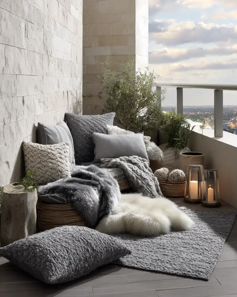 Gray Modern Balcony Decor Ideas - Featured