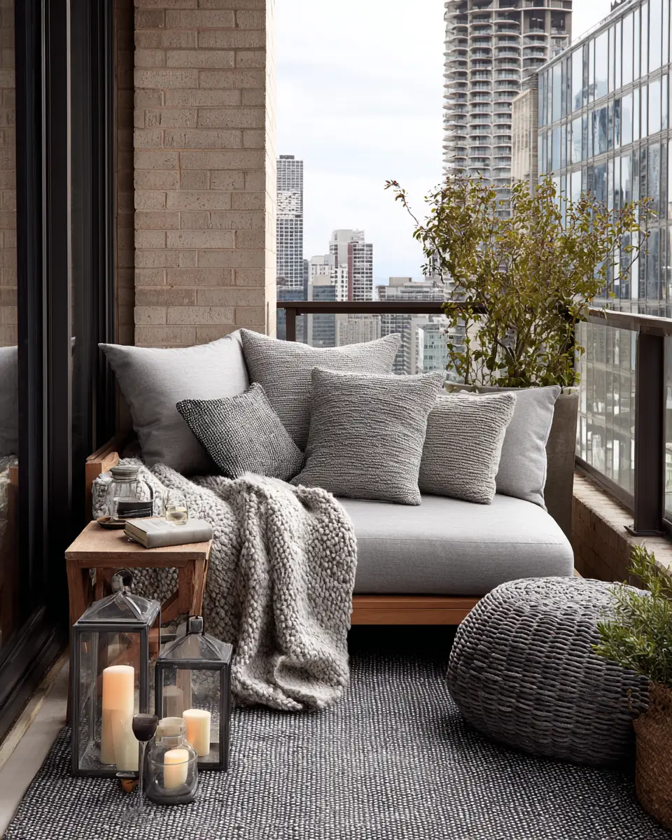 Gray Modern Balcony Decor Ideas