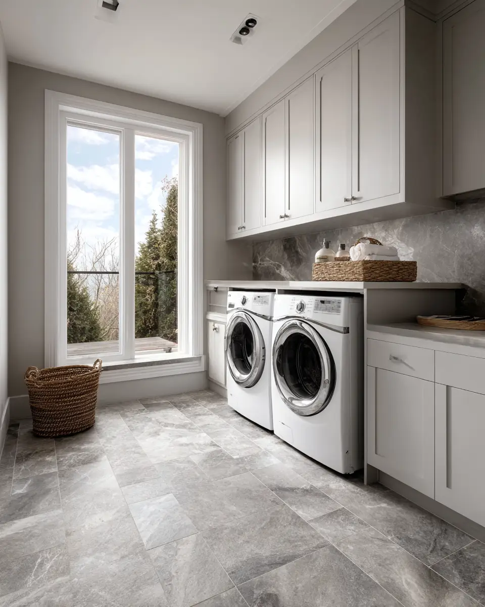 Gray Scandinavian Laundry Room Decor Ideas