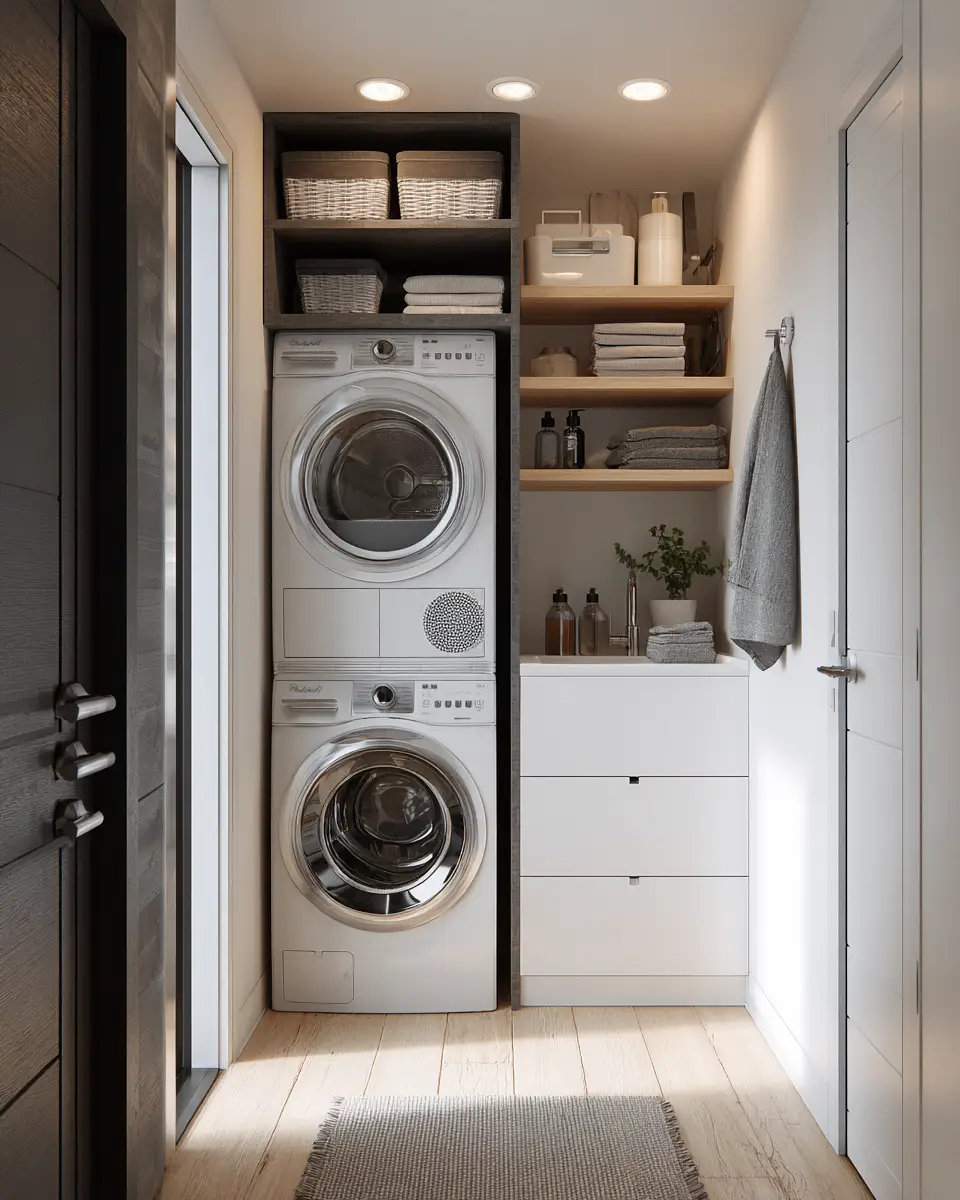 Gray Scandinavian Laundry Room Decor Ideas