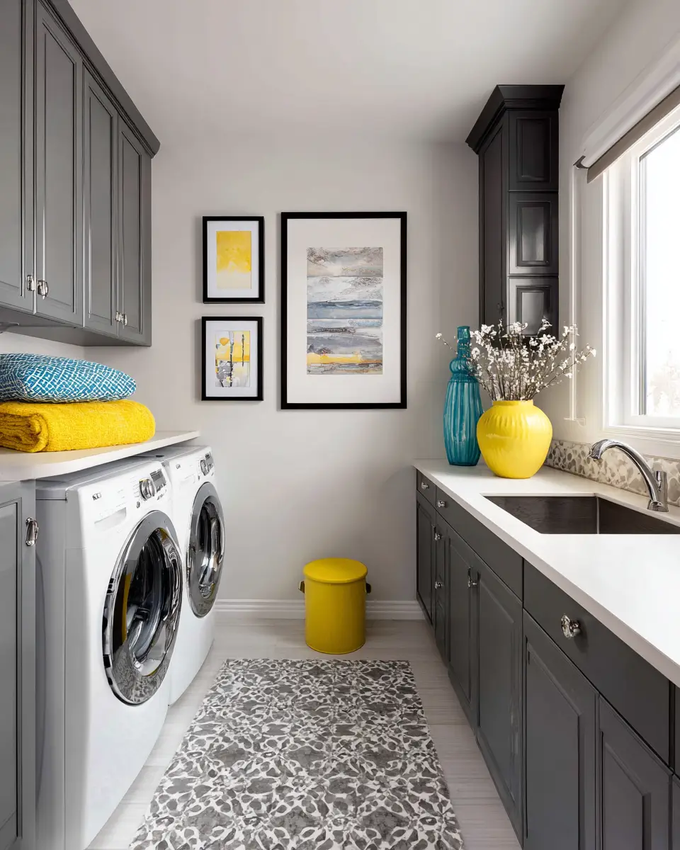 Gray Scandinavian Laundry Room Decor Ideas