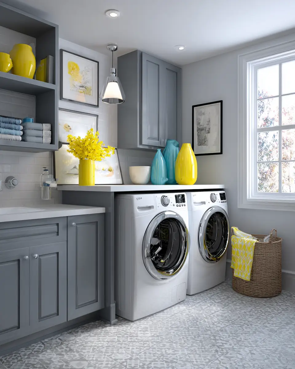 Gray Scandinavian Laundry Room Decor Ideas