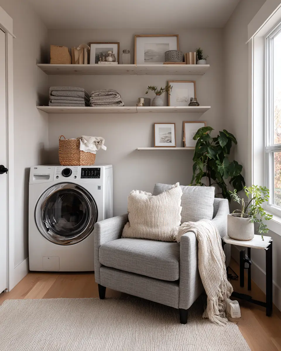 Gray Scandinavian Laundry Room Decor Ideas