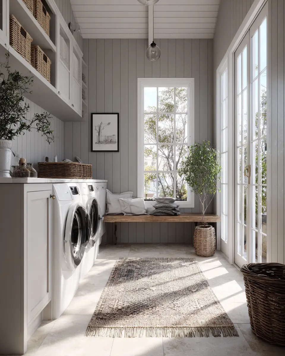 Gray Scandinavian Laundry Room Decor Ideas