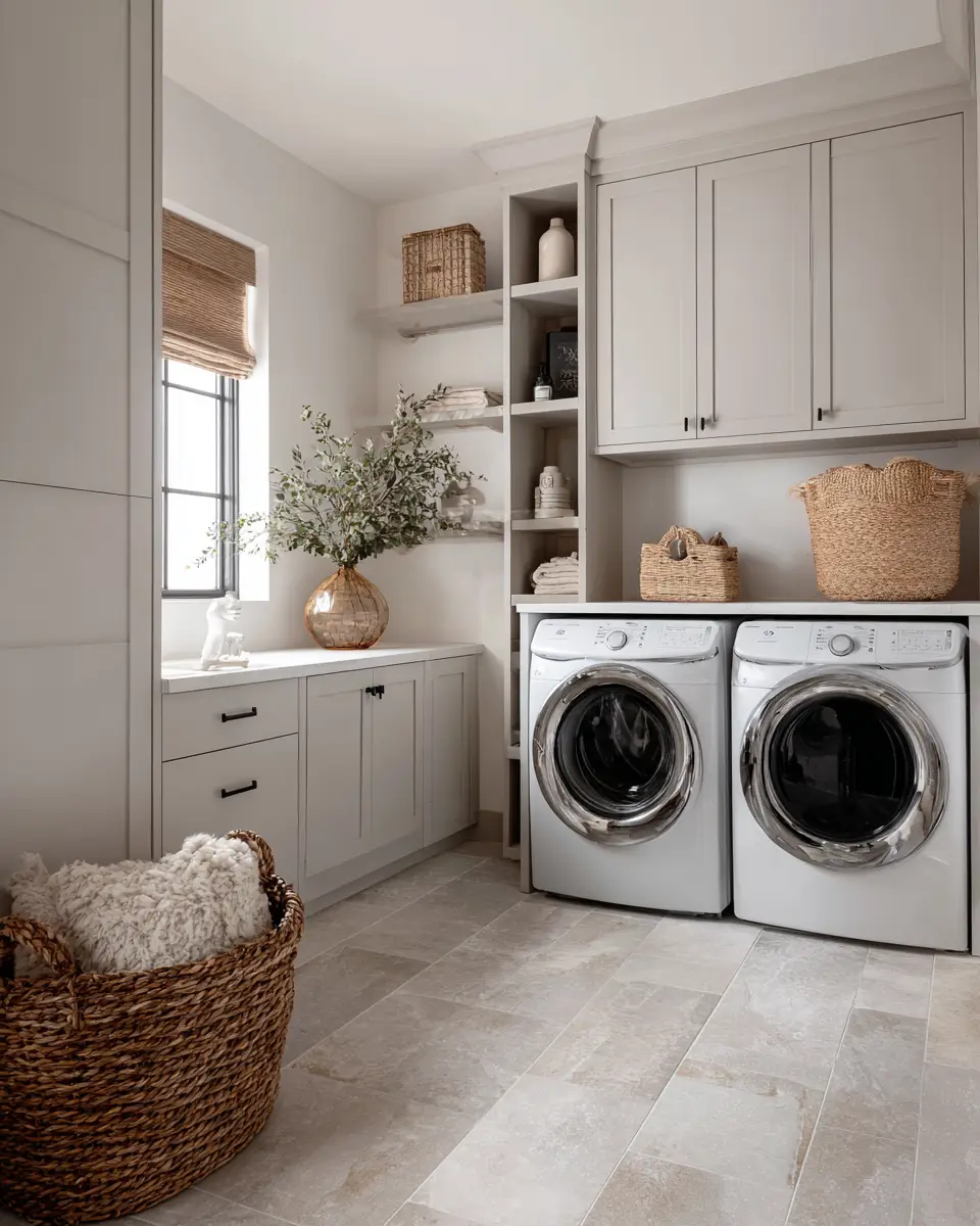 Gray Scandinavian Laundry Room Decor Ideas