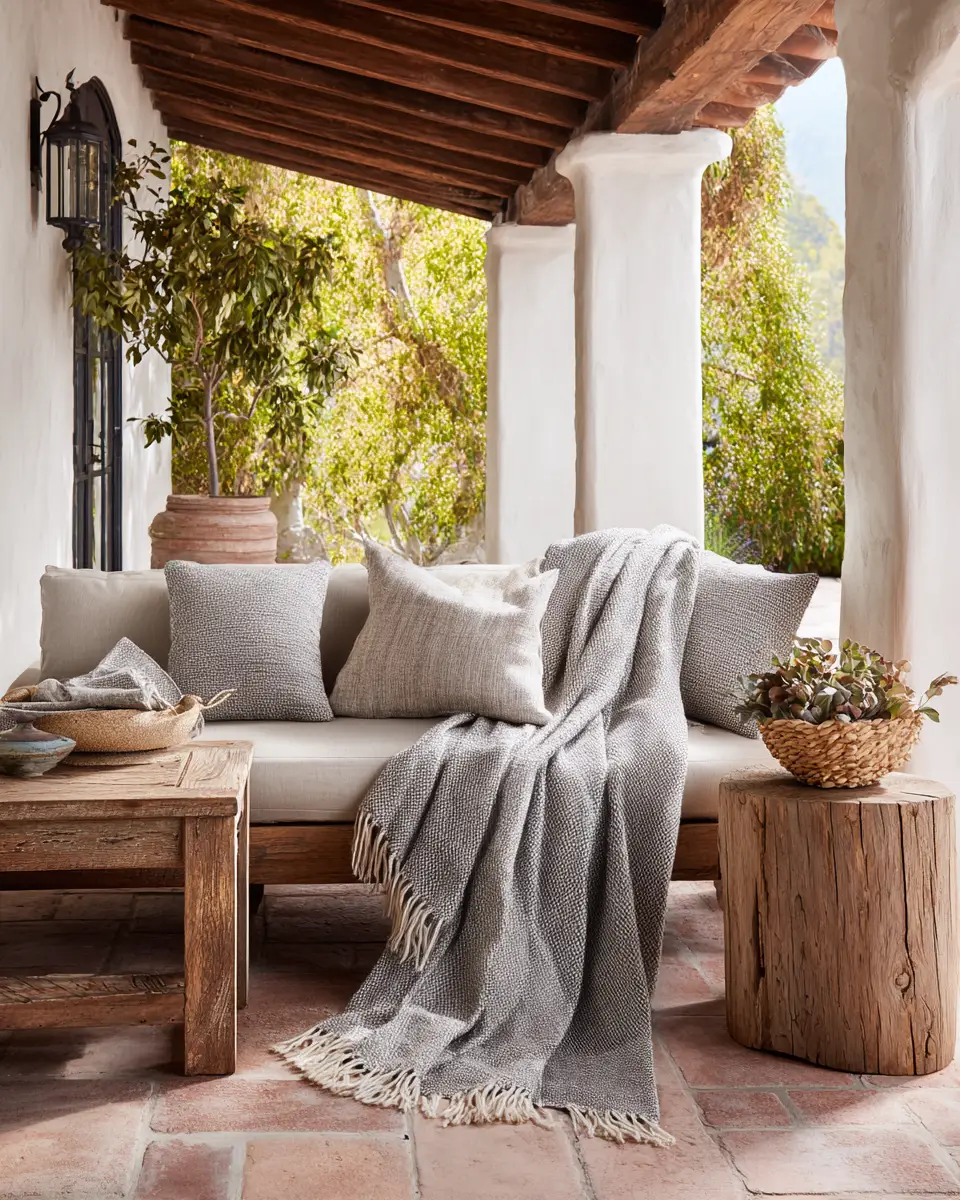 Gray Transitional Porch Decor Ideas
