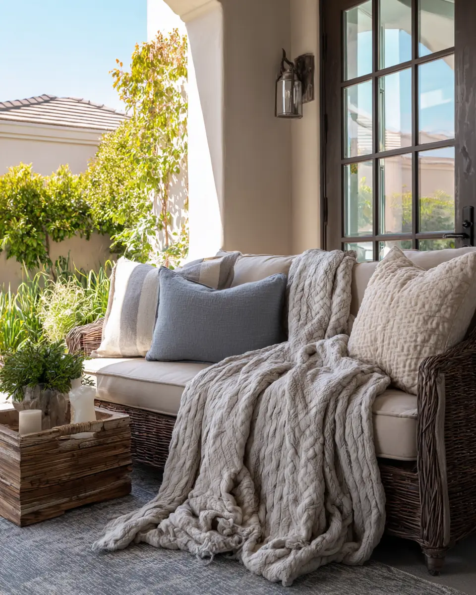 Gray Transitional Porch Decor Ideas