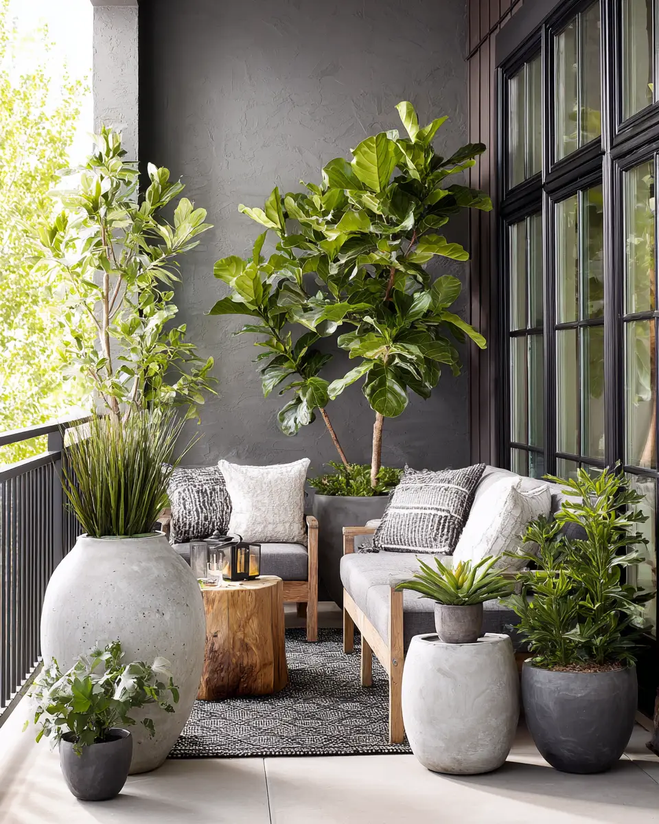 Gray Transitional Porch Decor Ideas