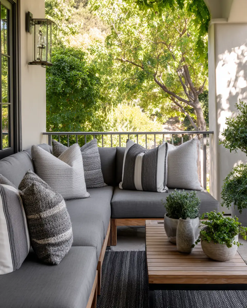 Gray Transitional Porch Decor Ideas