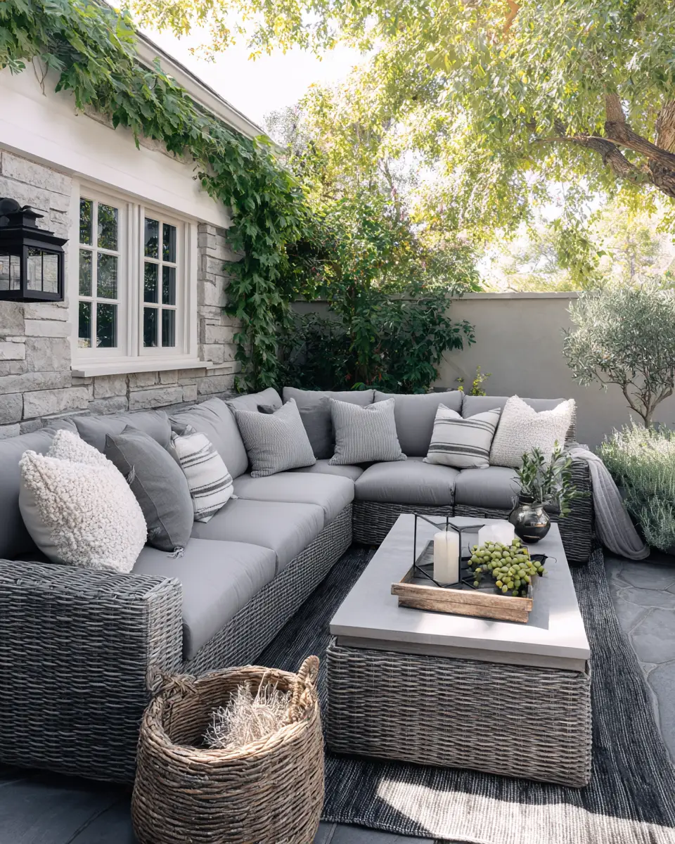Gray Transitional Porch Decor Ideas