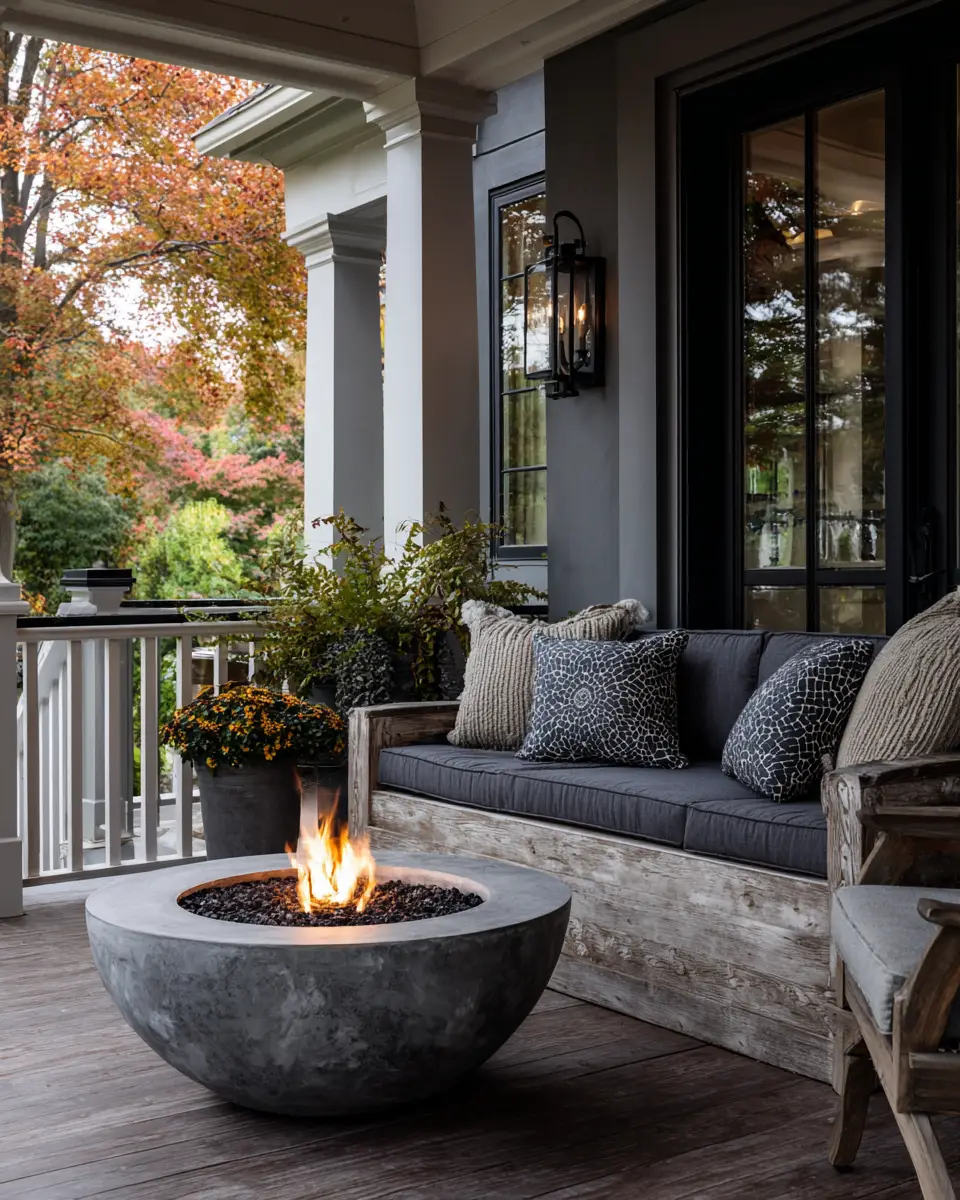 Gray Transitional Porch Decor Ideas