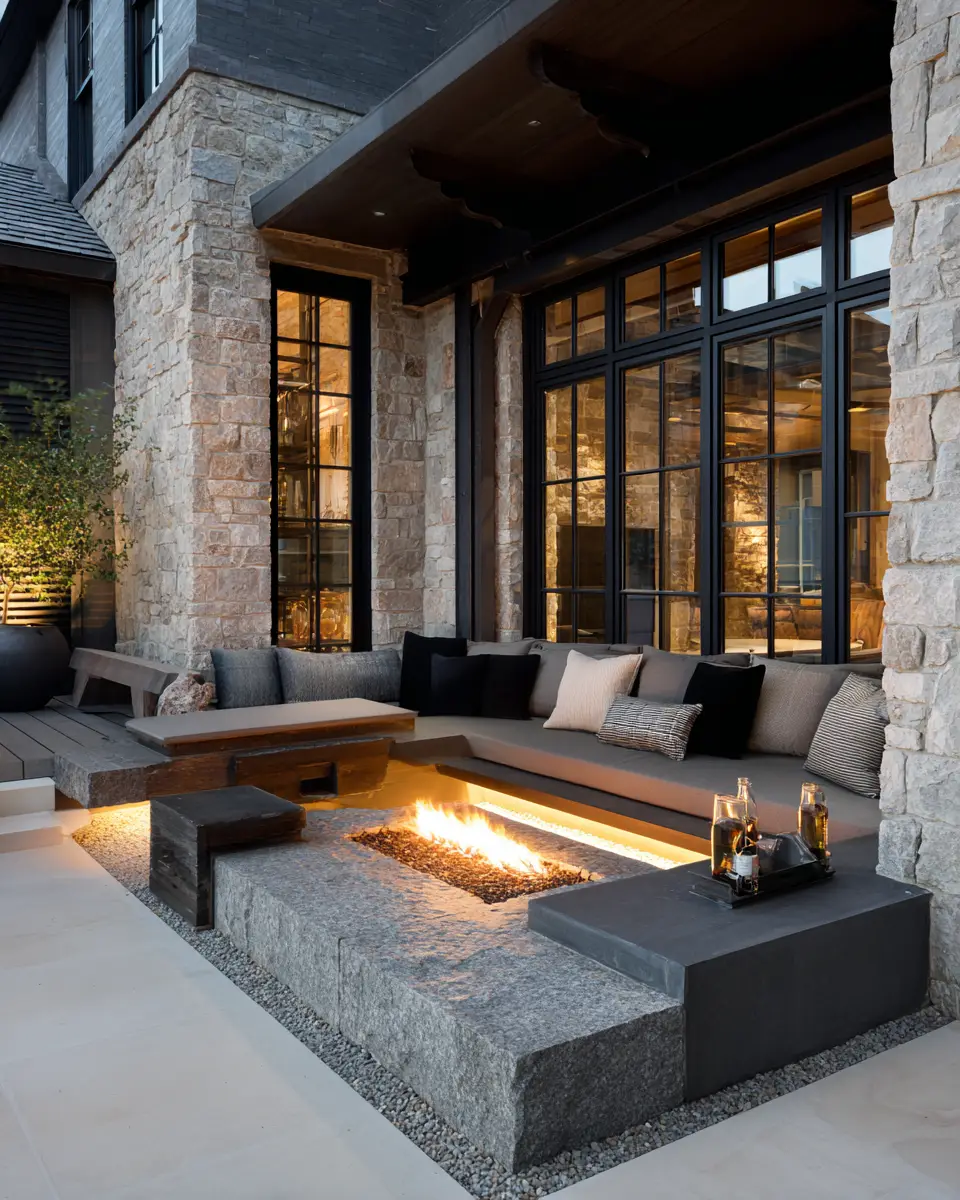 Gray Transitional Porch Decor Ideas