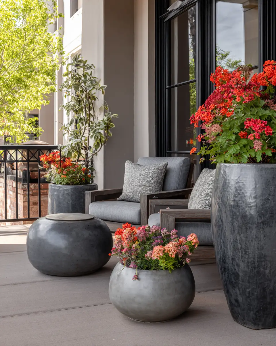 Gray Transitional Porch Decor Ideas