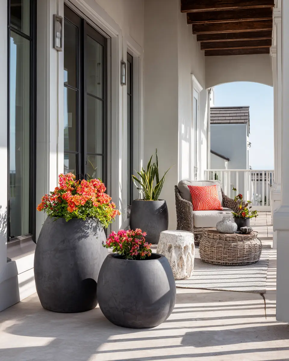 Gray Transitional Porch Decor Ideas