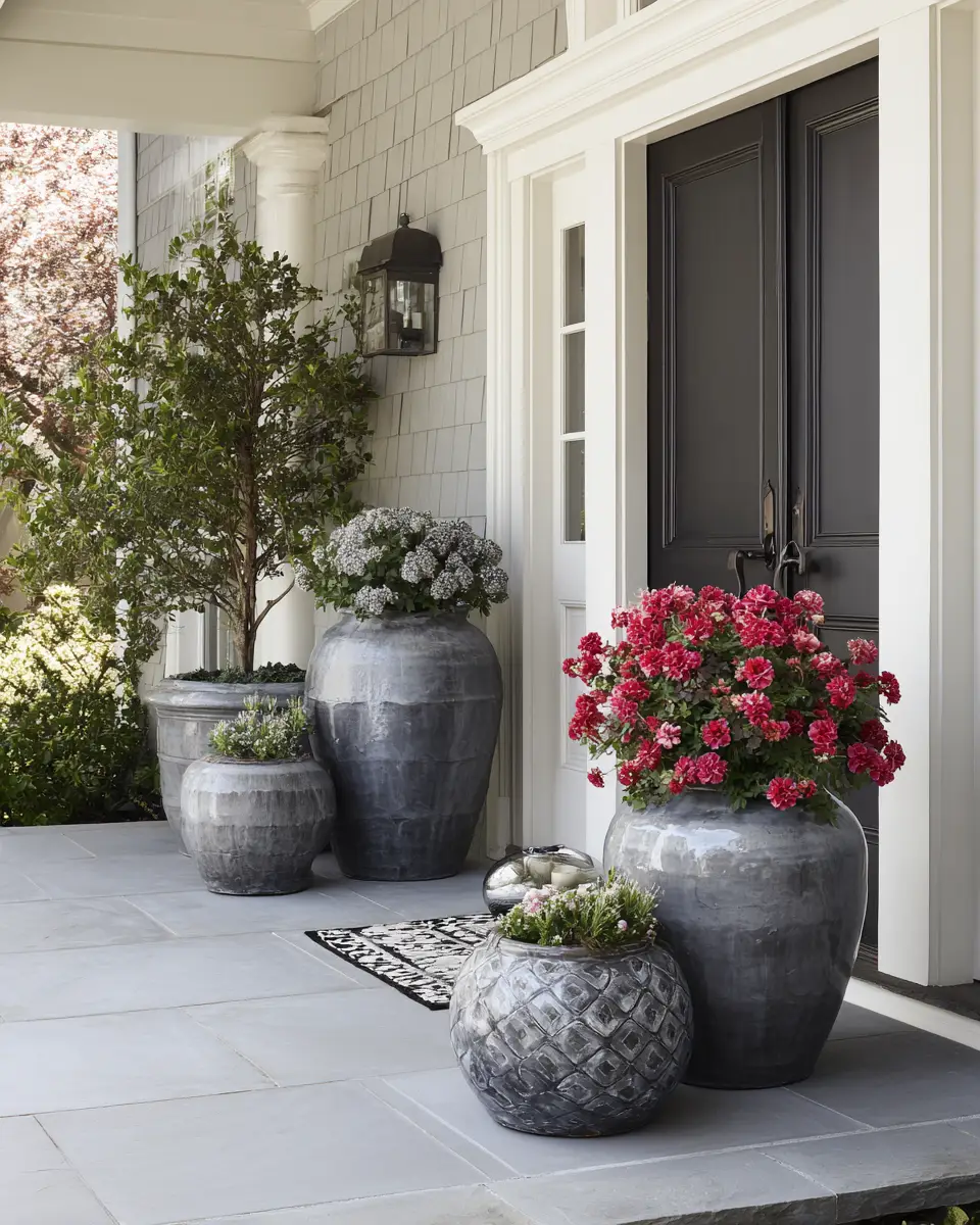 Gray Transitional Porch Decor Ideas