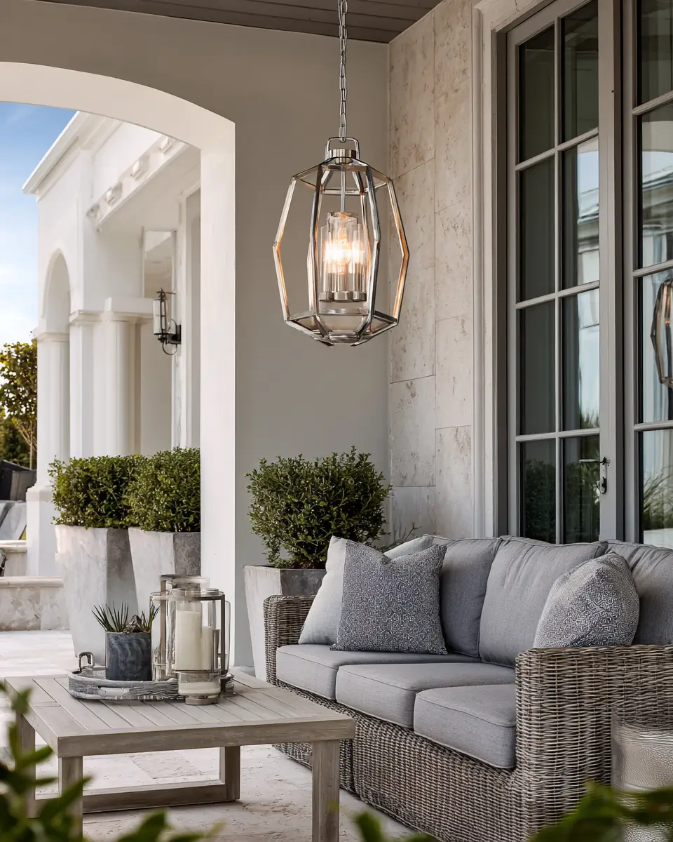 Gray Transitional Porch Decor Ideas