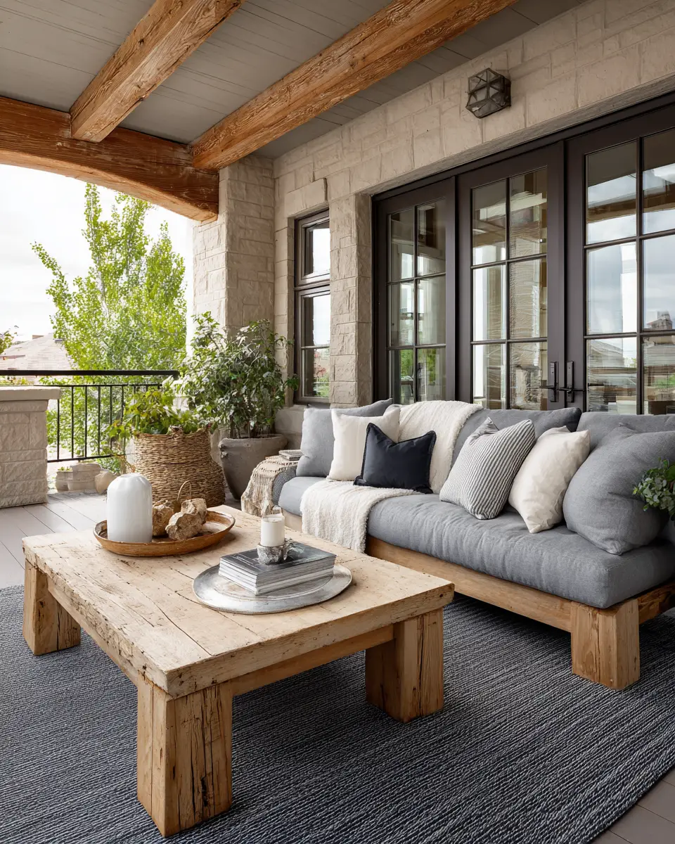 Gray Transitional Porch Decor Ideas