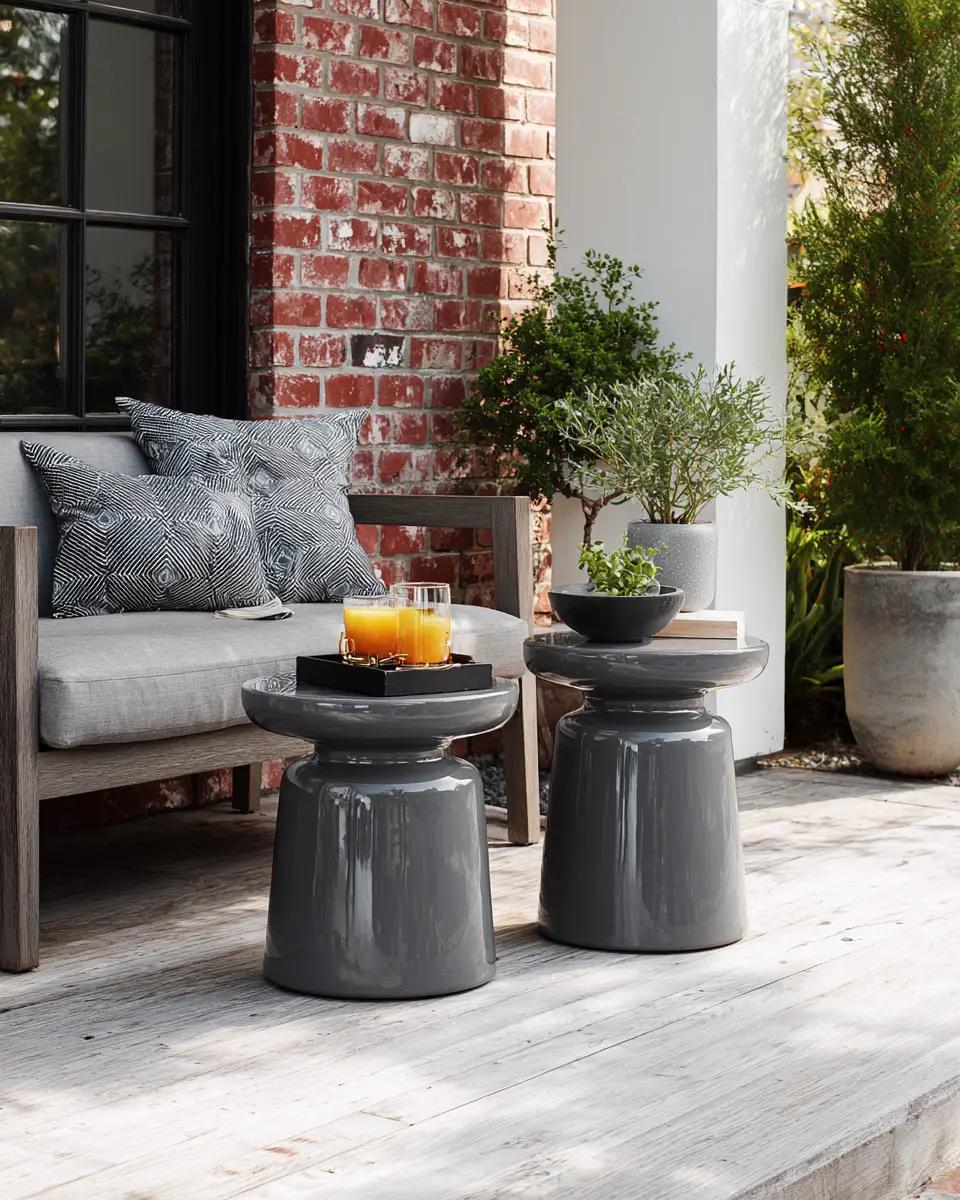 Gray Transitional Porch Decor Ideas