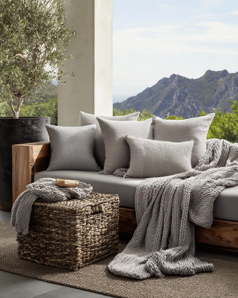 Gray Transitional Porch Decor Ideas