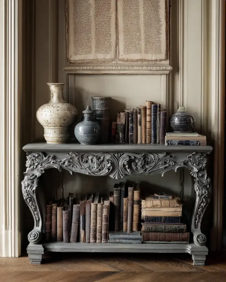 Gray Vintage Entryway Decor Ideas - Featured