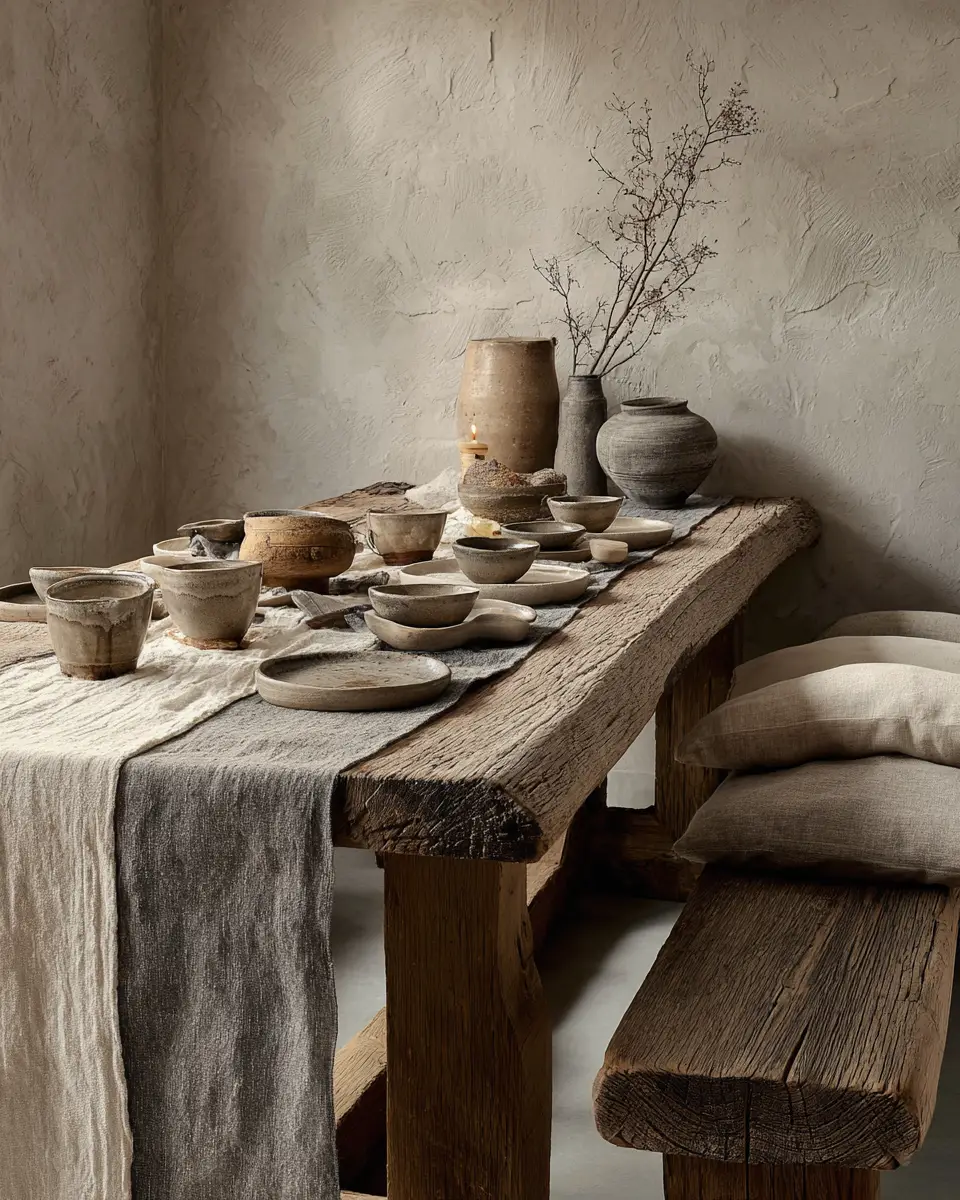 Greige Boho Dining Room Decor Ideas