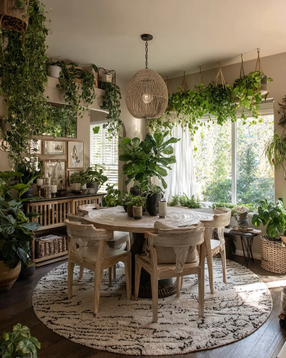 Greige Boho Dining Room Decor Ideas