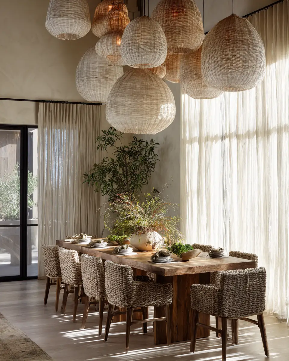 Greige Boho Dining Room Decor Ideas