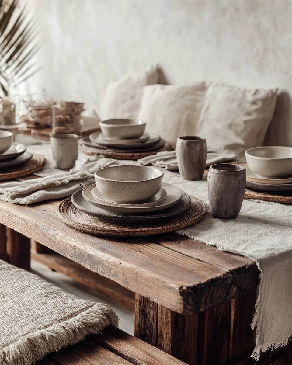 Greige Boho Dining Room Decor Ideas