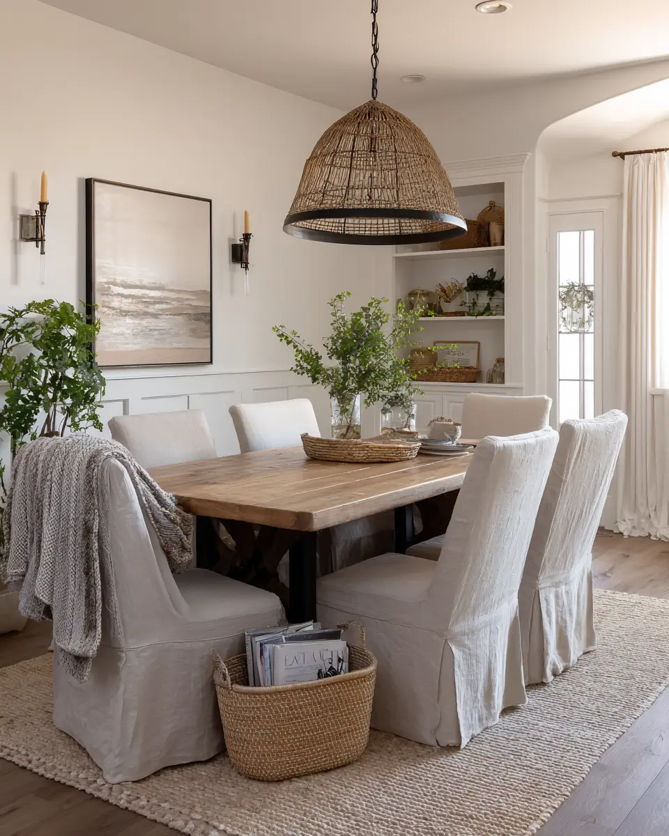 Greige Boho Dining Room Decor Ideas