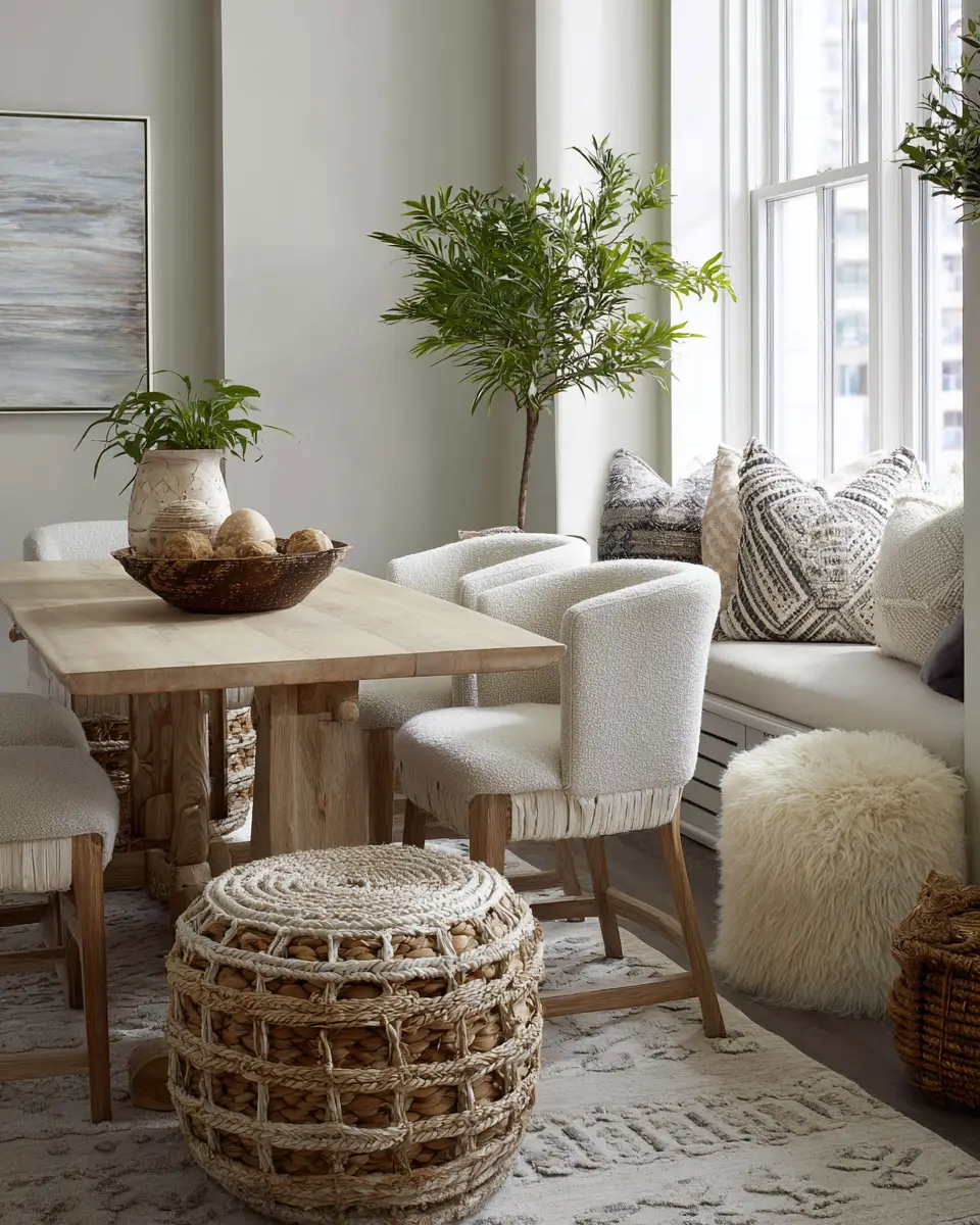 Greige Boho Dining Room Decor Ideas