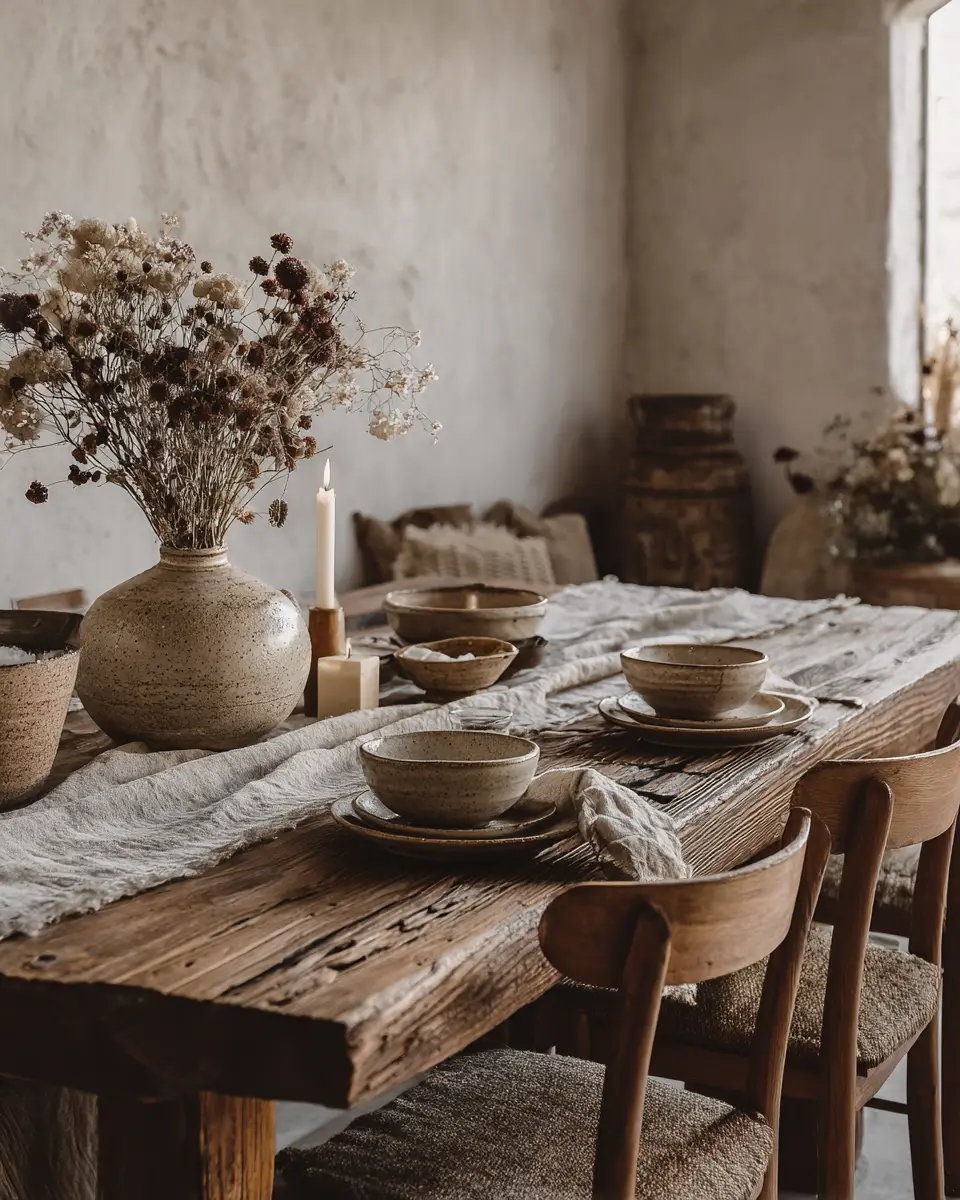 Greige Boho Dining Room Decor Ideas