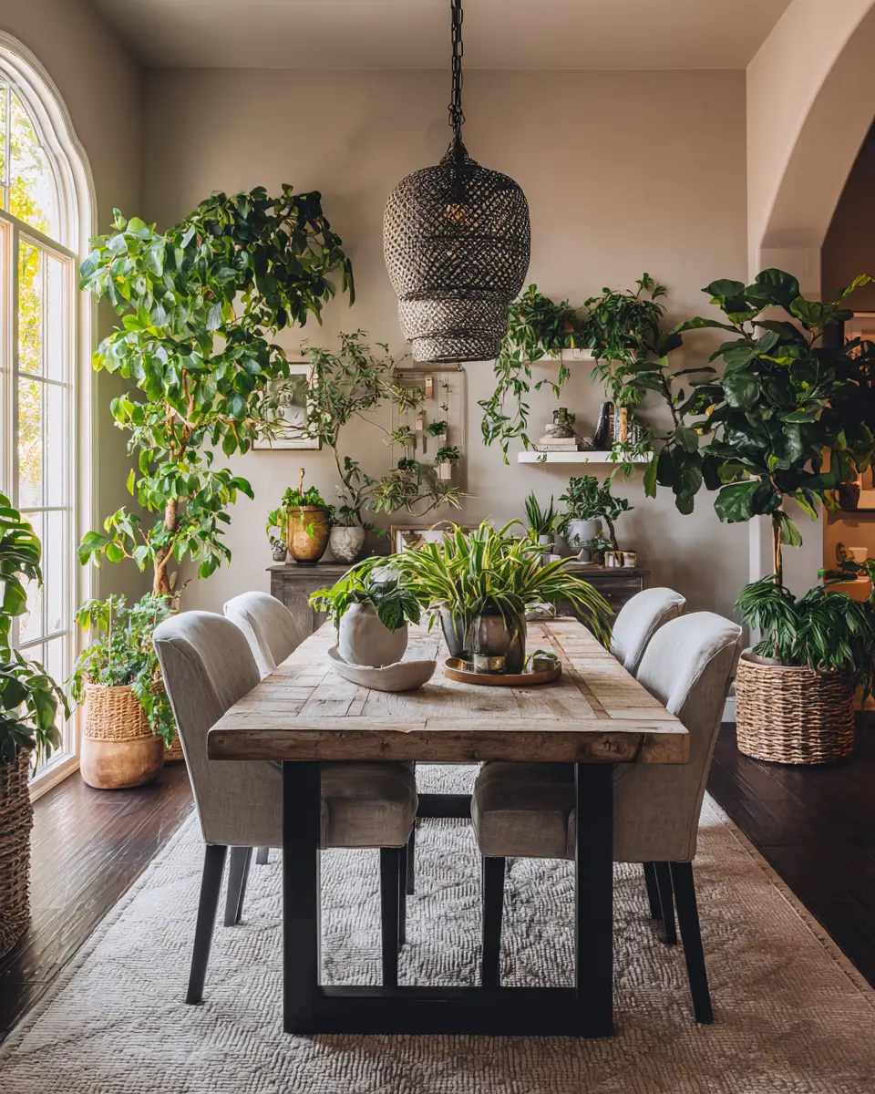 Greige Boho Dining Room Decor Ideas