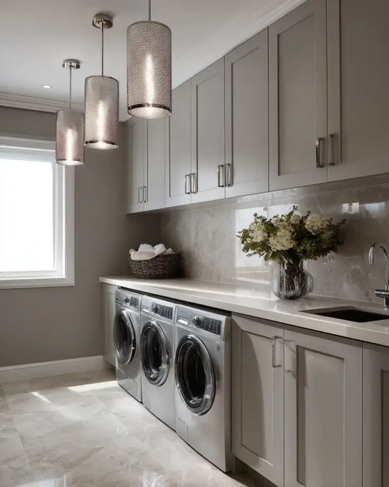 Greige Classic Laundry Room Decor Ideas - Featured