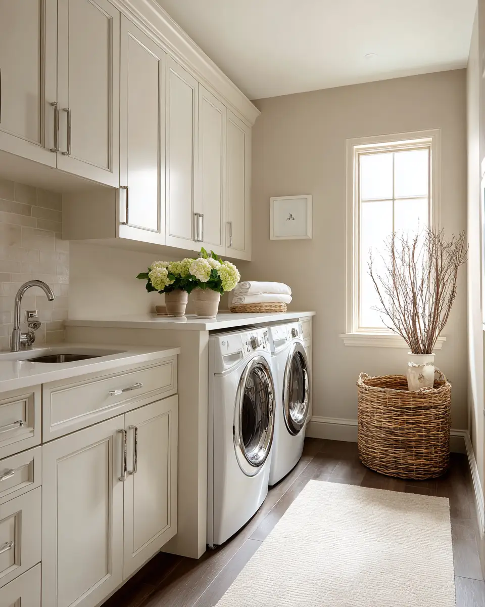 Greige Classic Laundry Room Decor Ideas