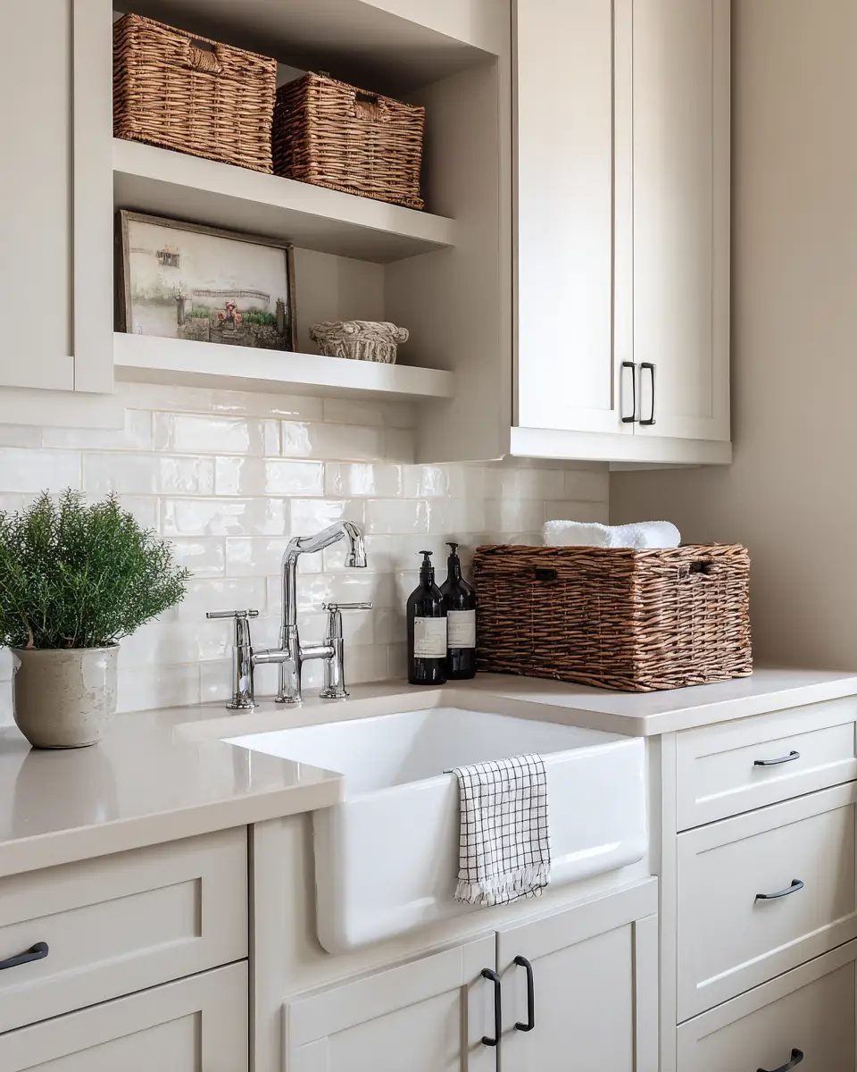 Greige Classic Laundry Room Decor Ideas
