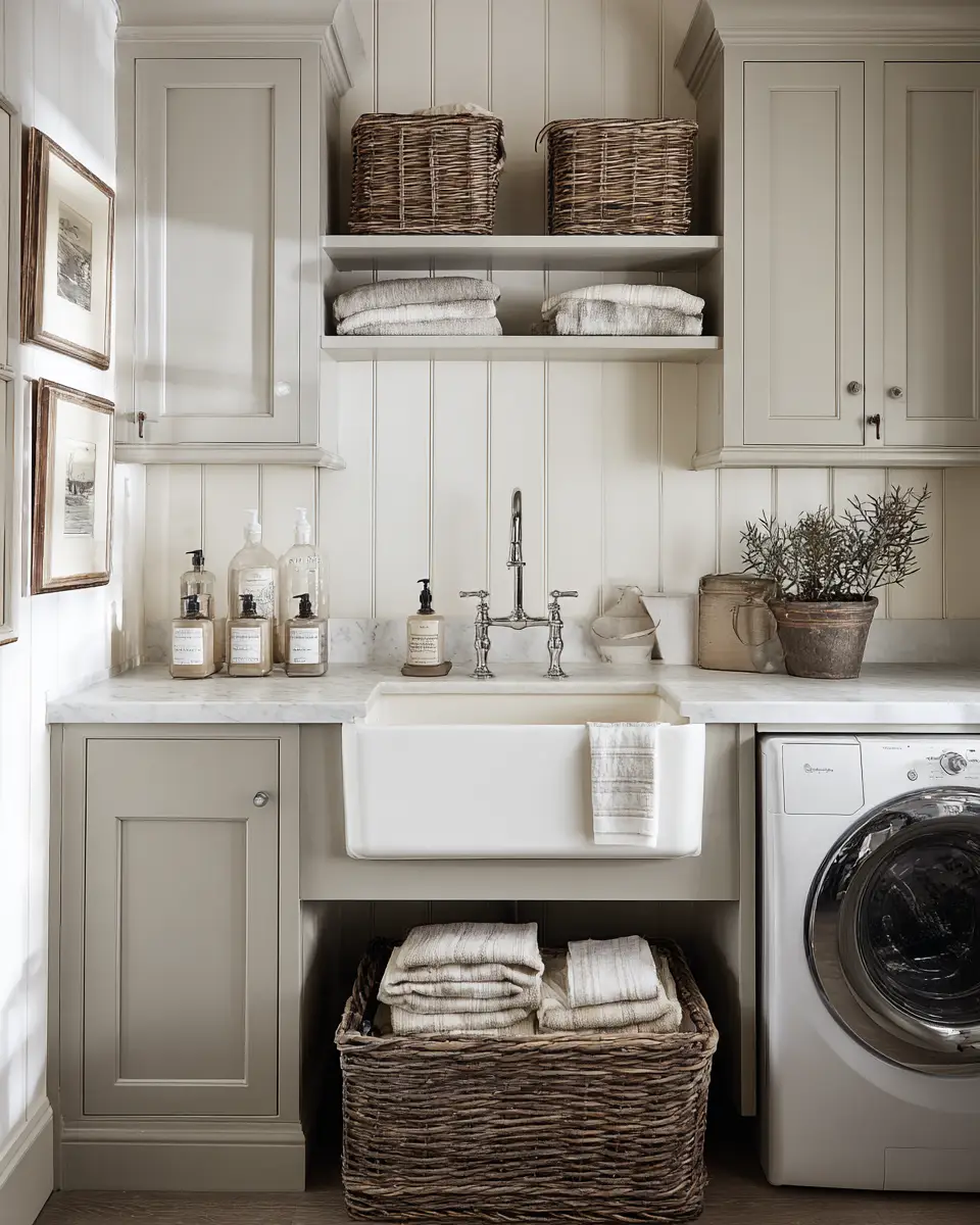Greige Classic Laundry Room Decor Ideas