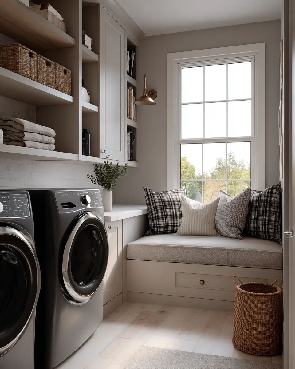 Greige Classic Laundry Room Decor Ideas