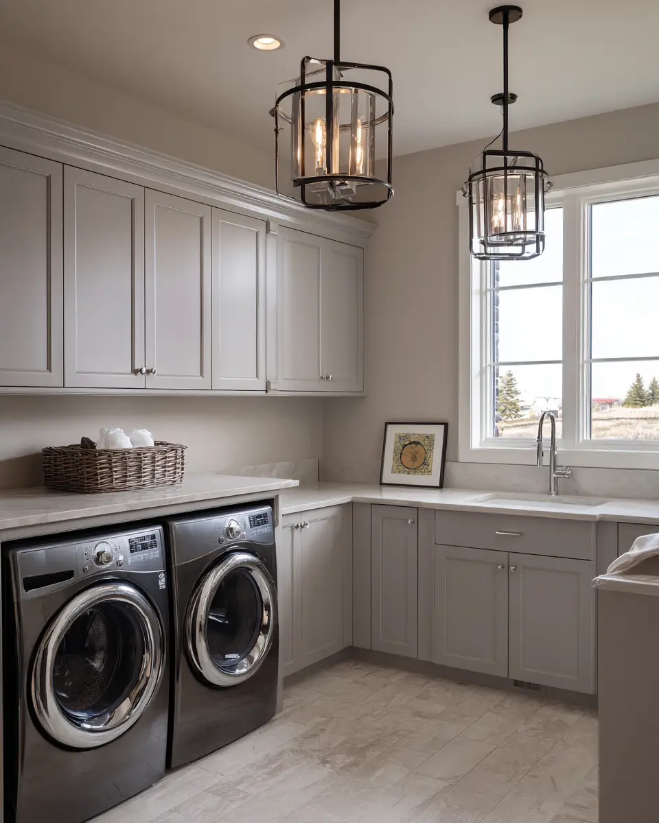 Greige Classic Laundry Room Decor Ideas