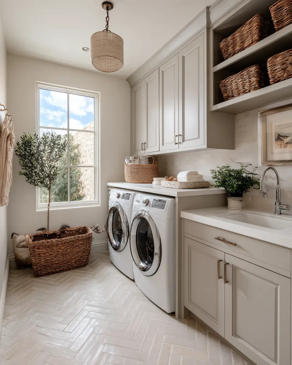 Greige Classic Laundry Room Decor Ideas