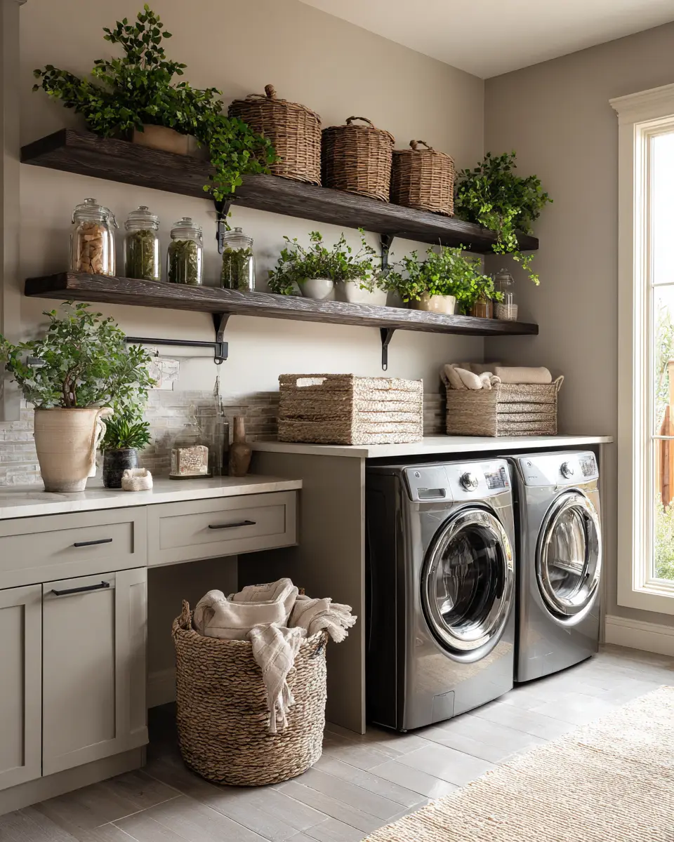 Greige Classic Laundry Room Decor Ideas