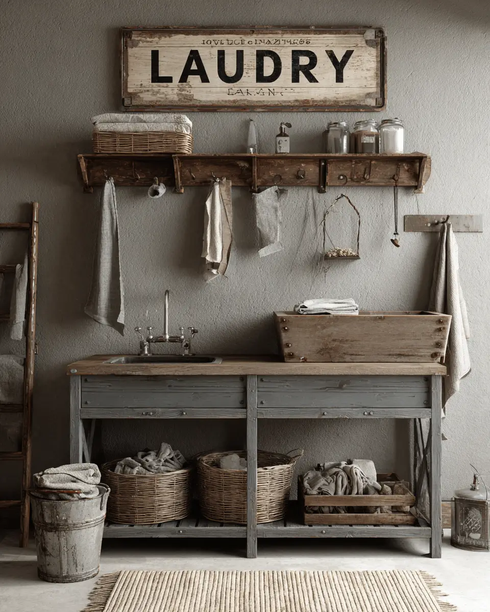 Greige Classic Laundry Room Decor Ideas