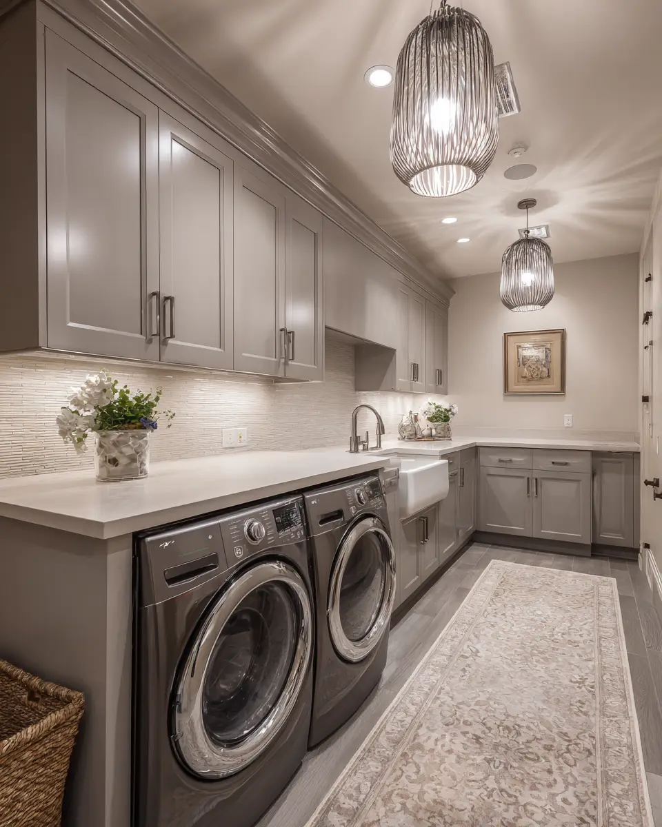 Greige Classic Laundry Room Decor Ideas