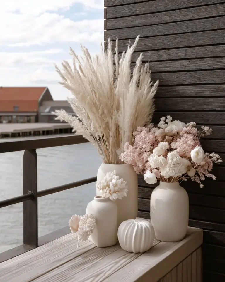 Greige Coastal Balcony Decor Ideas - Featured