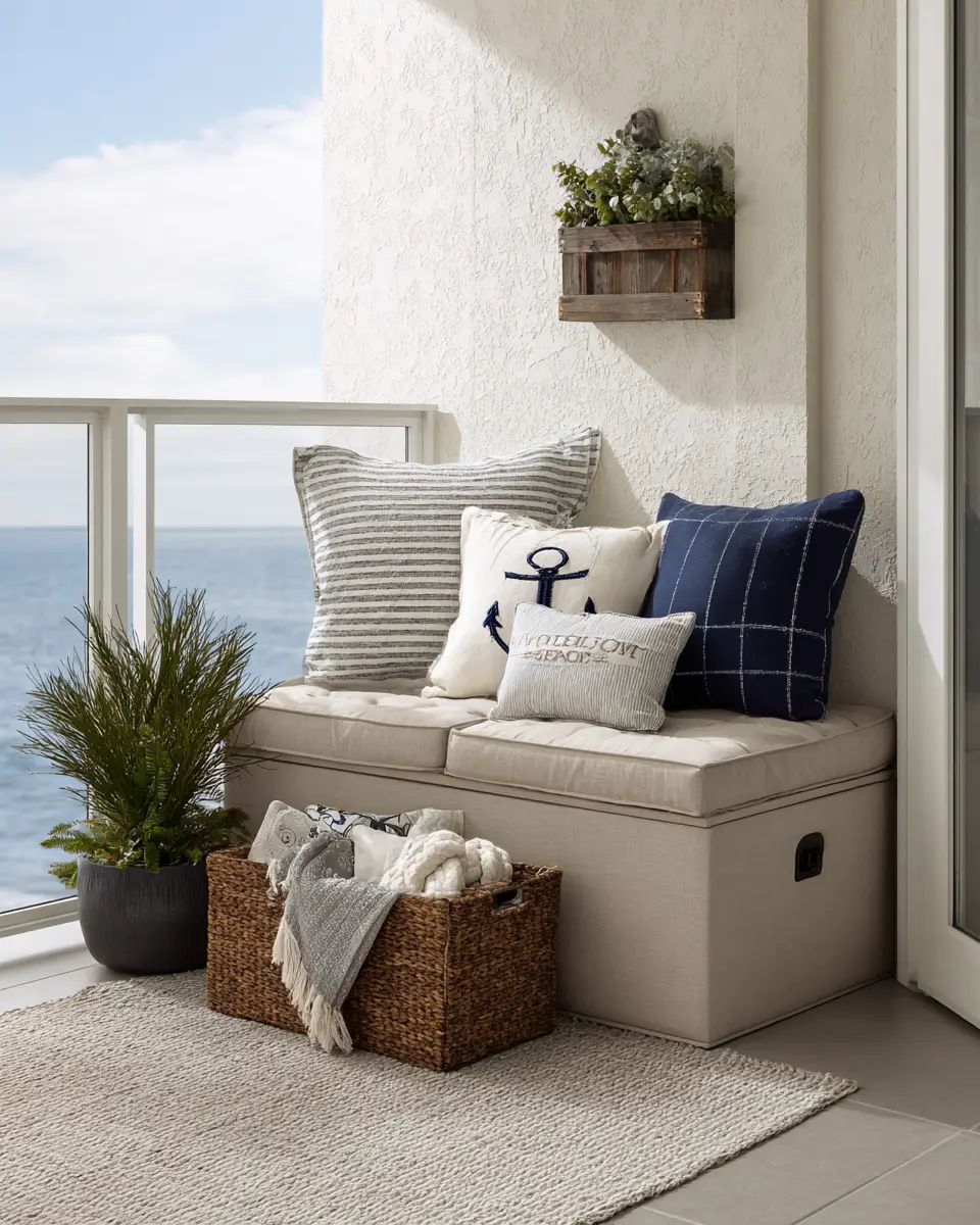 Greige Coastal Balcony Decor Ideas