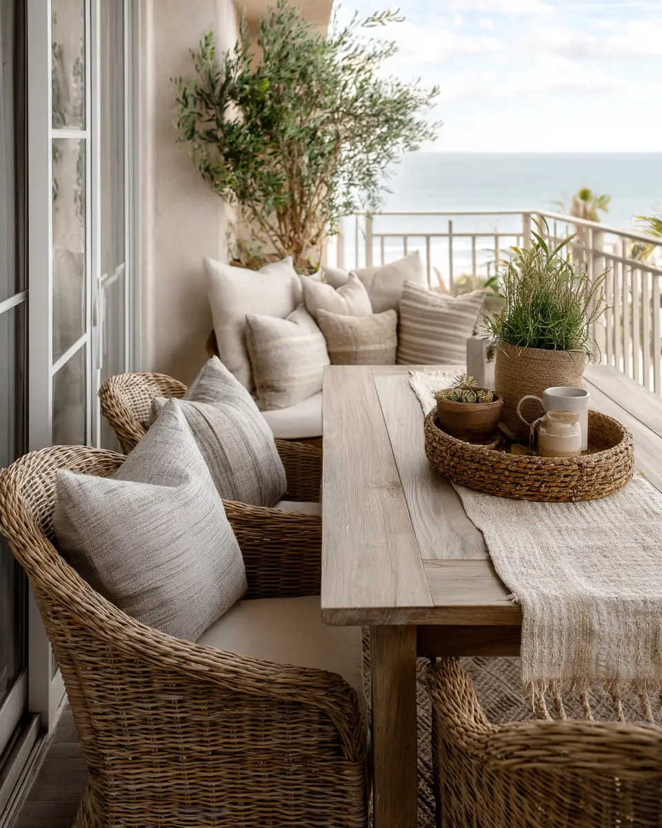 Greige Coastal Balcony Decor Ideas