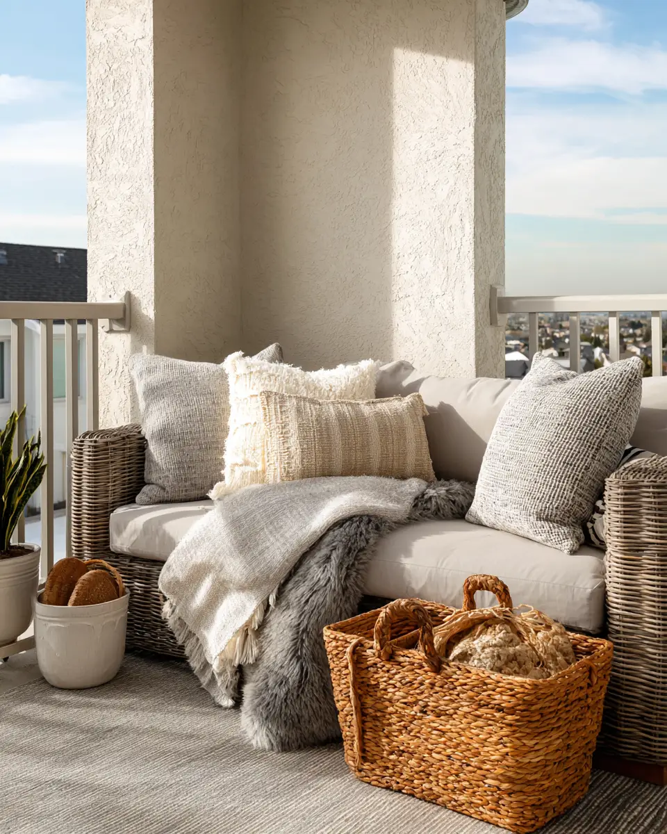 Greige Coastal Balcony Decor Ideas