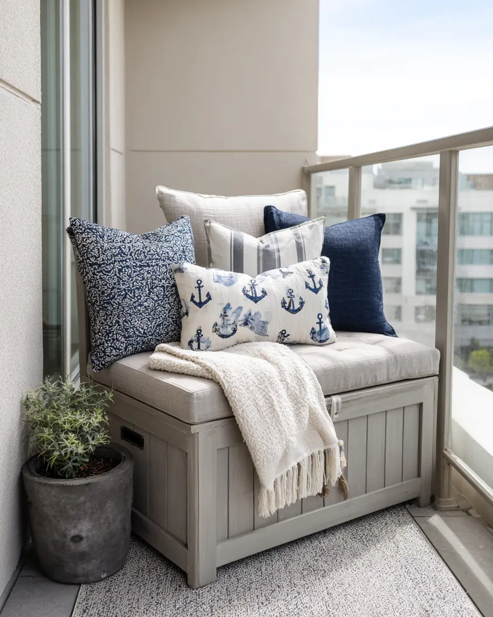 Greige Coastal Balcony Decor Ideas