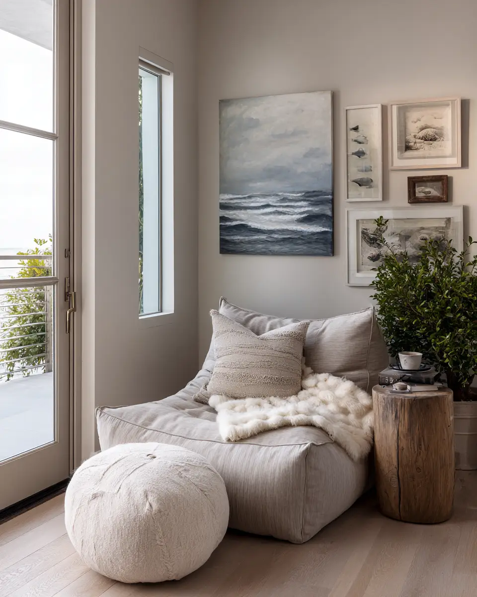 Greige Coastal Balcony Decor Ideas