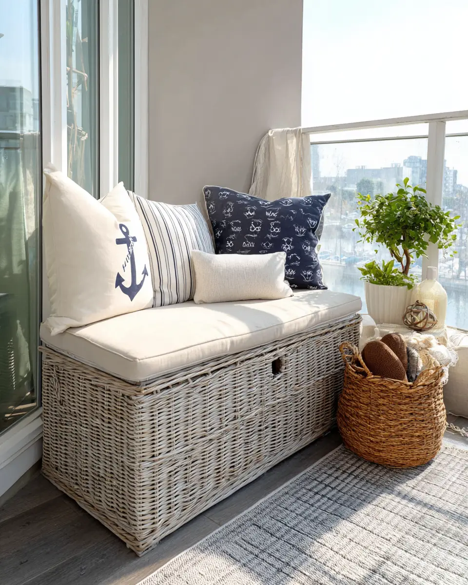 Greige Coastal Balcony Decor Ideas