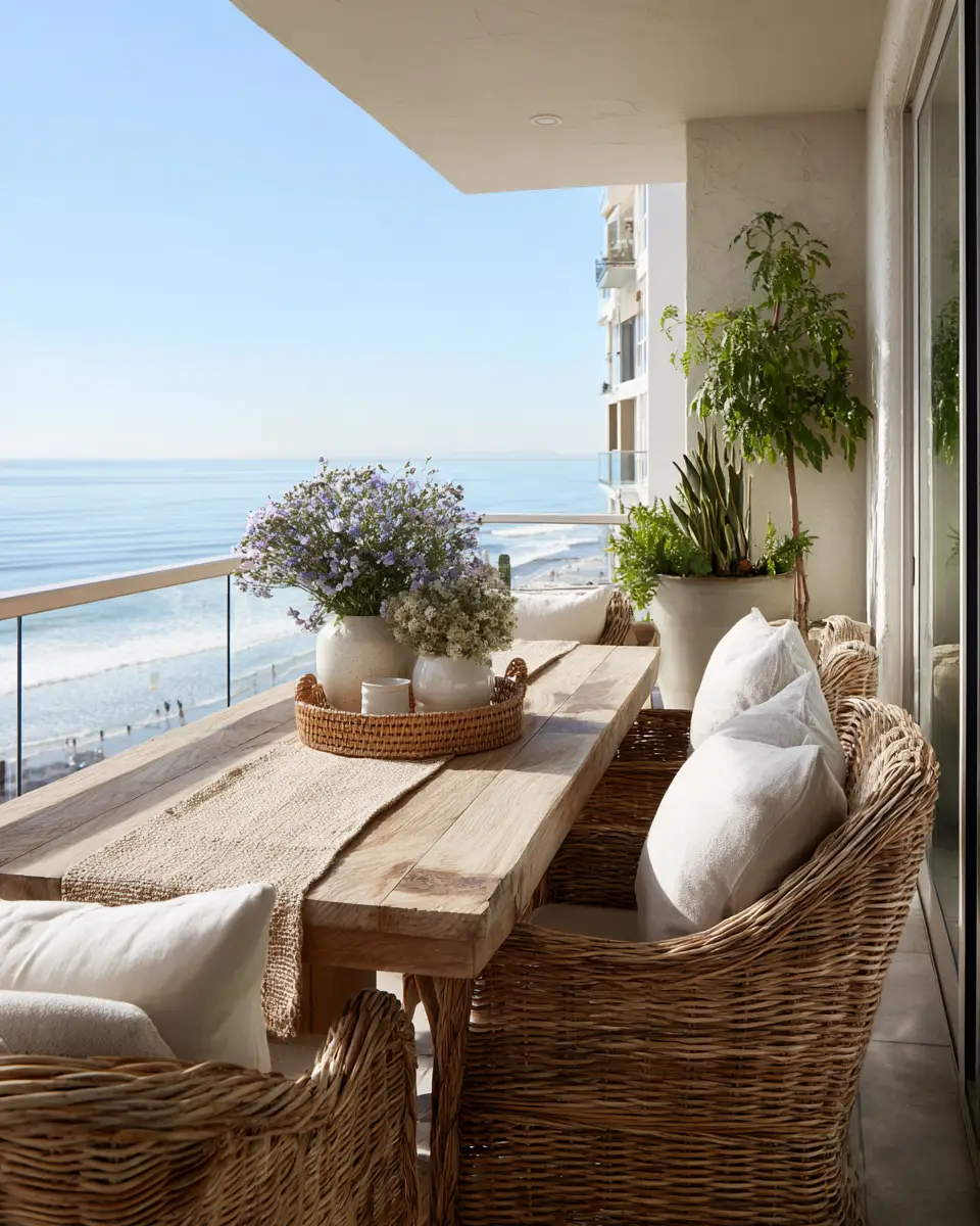 Greige Coastal Balcony Decor Ideas